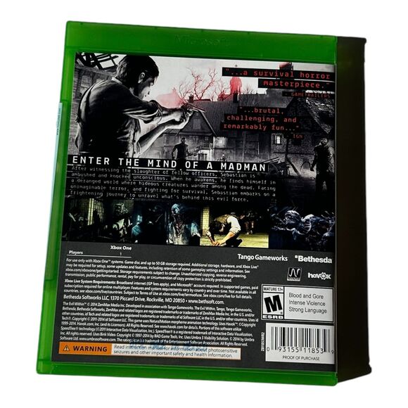 The Evil Within (Xbox One, 2014) w/ Slipcover Sleeve - Picture 5 of 5